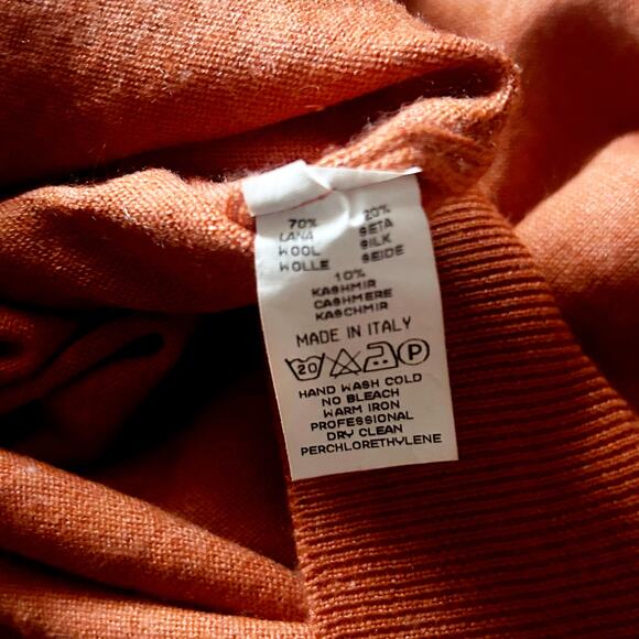 Vintage Gran Sasso Silk Cashmere Polo Collared Henley Shirt Sweater Men’s Sz XXL - Picture 2 of 9